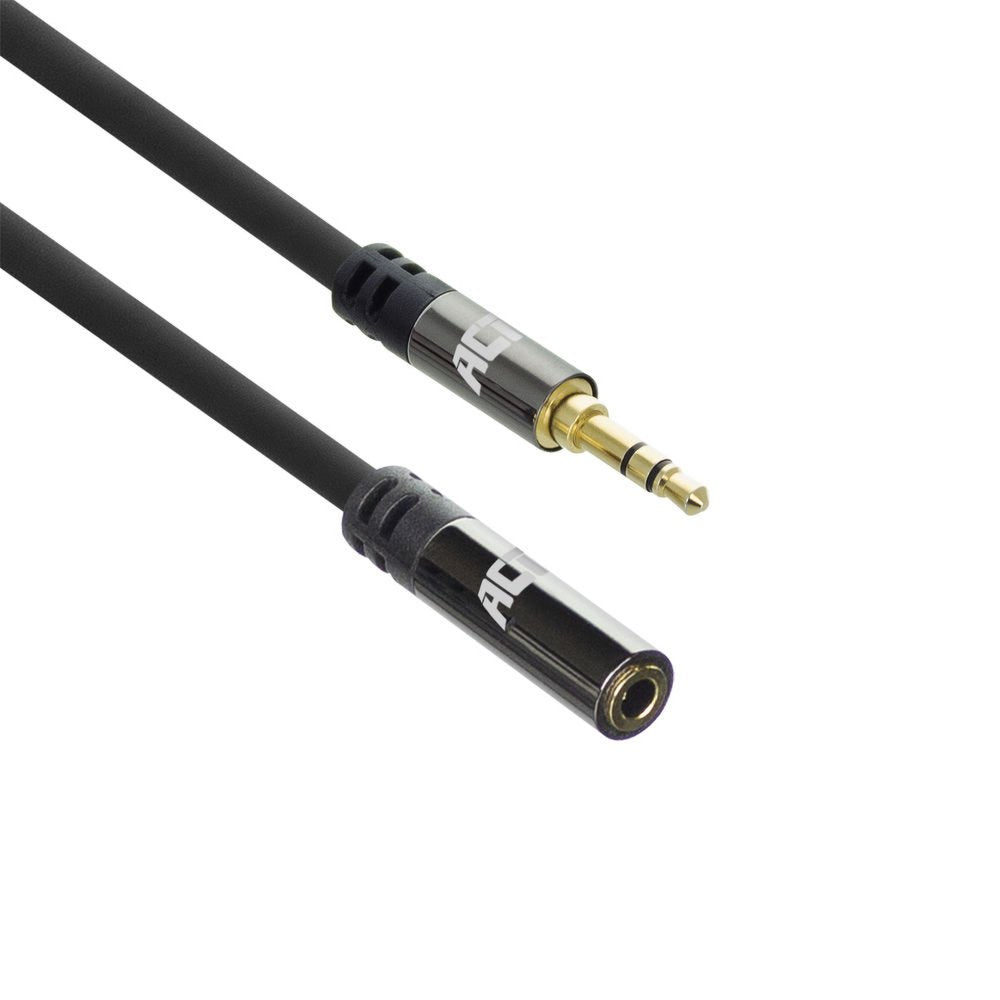 ACT AC3617 | 3.5mm Audiokabel | 5 Meter | Stereo Jack naar Jack | Zwart - Matmuis - Matmuis